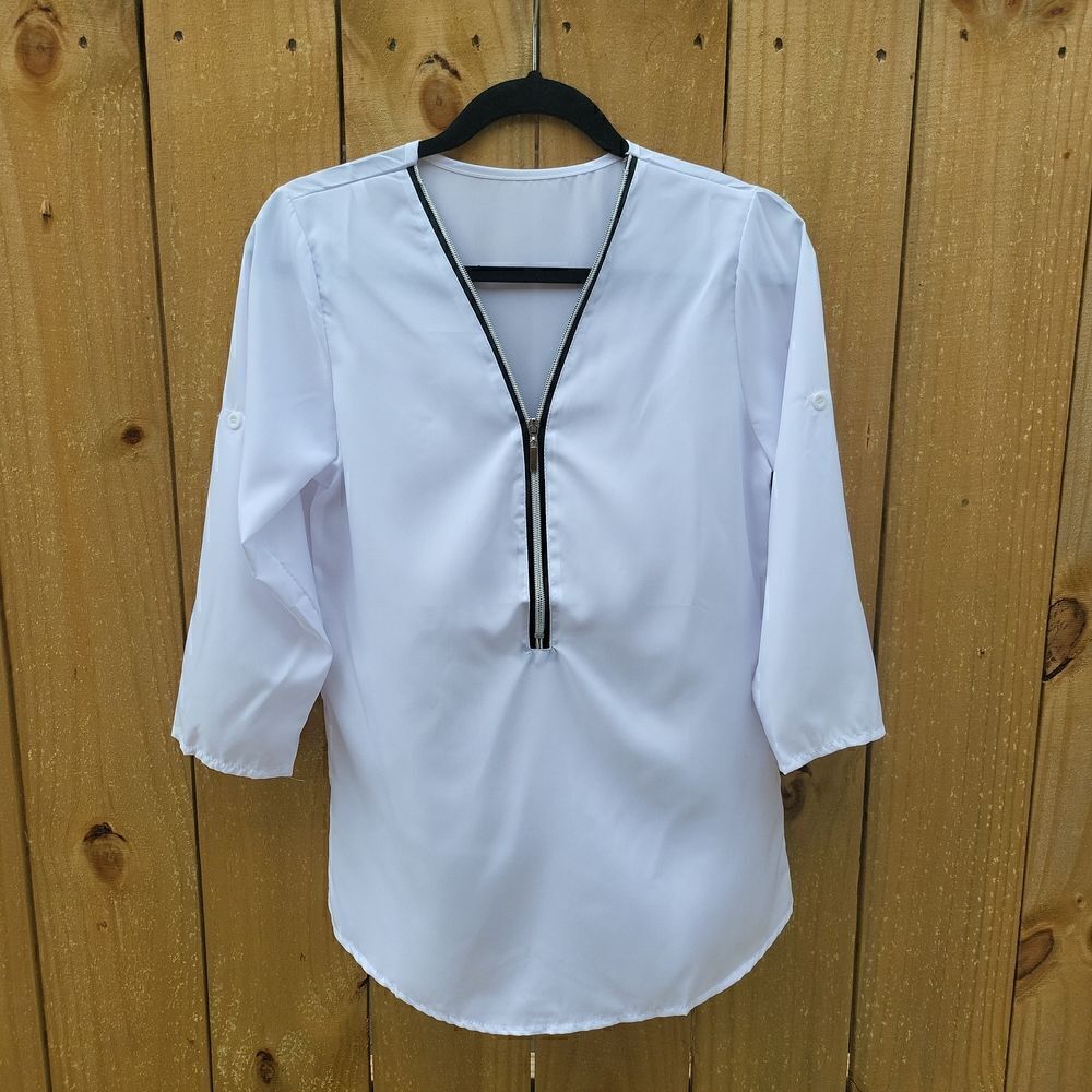 T&J Designs, Zipper Blouse, S - Picture 3 of 7